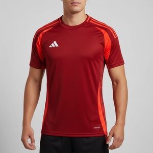 Adidas Men’s Red and Orange Athletic Long Sleeve Tee NWT